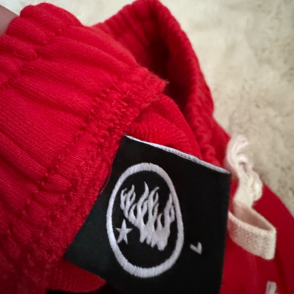 Hellstar Flame Flare Sweat Pants Red - image 2